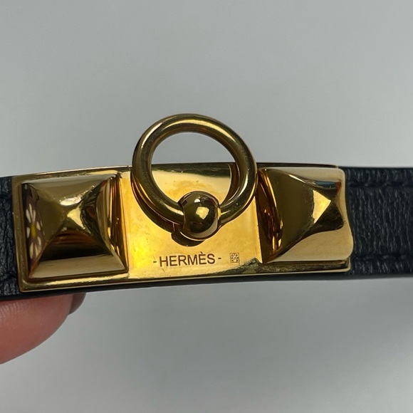 EUC Hermès Leather Rivale Double Tour Bracelet - Picture 8 of 13
